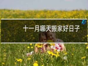 十一月哪天搬家好日子