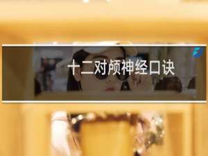十二对颅神经口诀