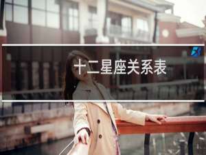 十二星座关系表