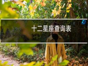 十二星座查询表