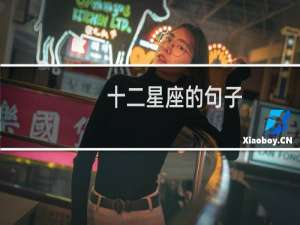 十二星座的句子