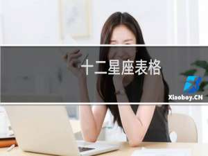 十二星座表格
