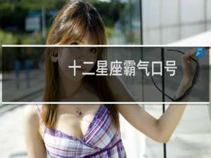 十二星座霸气口号