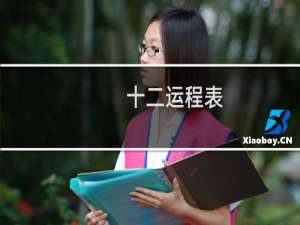 十二运程表