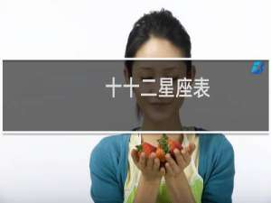 十十二星座表