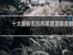 十大最有名的鸡尾酒酒精度数