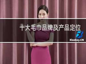 十大毛巾品牌及产品定位