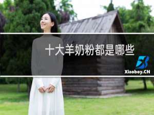 十大羊奶粉都是哪些