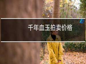千年血玉拍卖价格