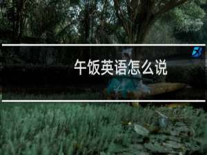 午饭英语怎么说