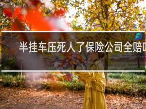 半挂车压死人了保险公司全赔吗