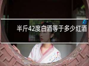 半斤42度白酒等于多少红酒