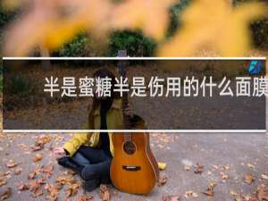 半是蜜糖半是伤用的什么面膜