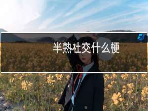 半熟社交什么梗
