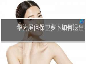 华为屏保保卫萝卜如何退出