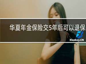 华夏年金保险交5年后可以退保吗