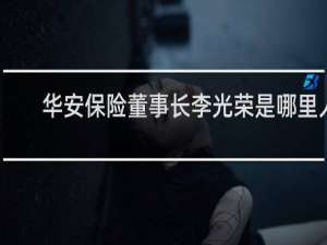 华安保险董事长李光荣是哪里人