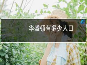 华盛顿有多少人口