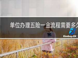 单位办理五险一金流程需要多久