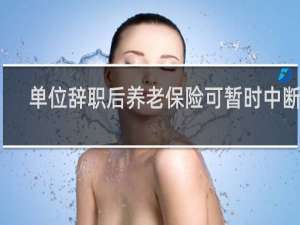 单位辞职后养老保险可暂时中断吗