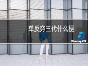 单反穷三代什么梗