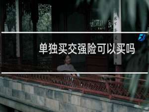 单独买交强险可以买吗