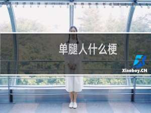 单腿人什么梗