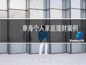 单身个人家庭理财案例