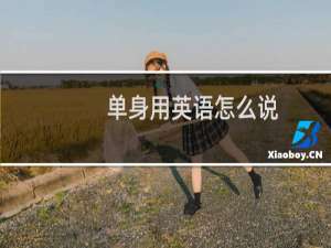 单身用英语怎么说