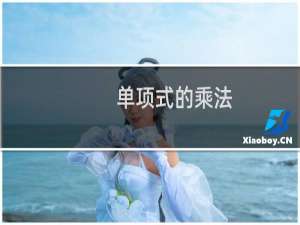 单项式的乘法