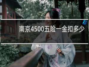 南京4500五险一金扣多少