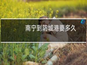 南宁到防城港要多久