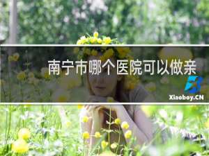 南宁市哪个医院可以做亲子鉴定