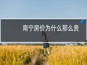 南宁房价为什么那么贵