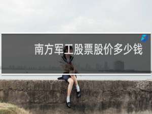 南方军工股票股价多少钱
