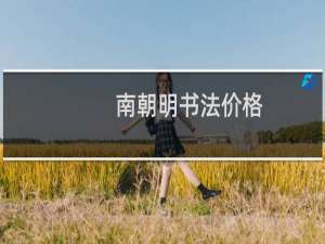 南朝明书法价格