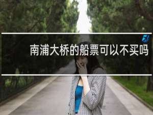 南浦大桥的船票可以不买吗