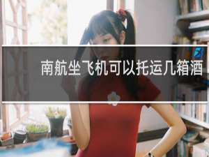 南航坐飞机可以托运几箱酒
