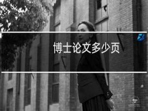 博士论文多少页