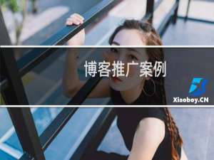 博客推广案例