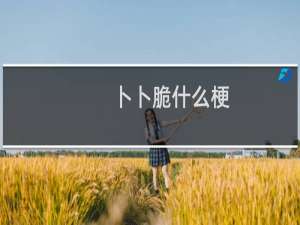 卜卜脆什么梗