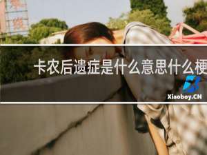 卡农后遗症是什么意思什么梗