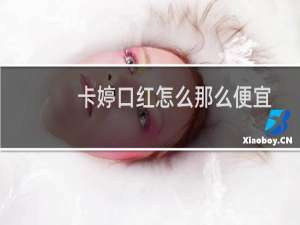 卡婷口红怎么那么便宜