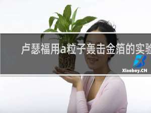 卢瑟福用a粒子轰击金箔的实验