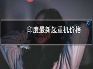印度最新起重机价格