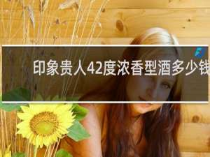 印象贵人42度浓香型酒多少钱