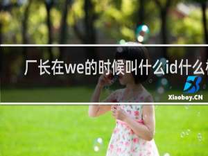 厂长在we的时候叫什么id什么梗