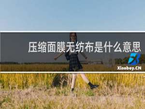 压缩面膜无纺布是什么意思