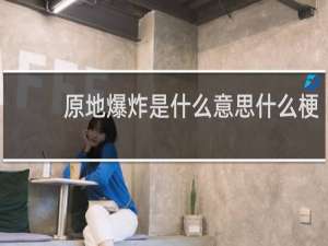 原地爆炸是什么意思什么梗