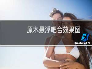 原木悬浮吧台效果图